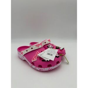 Crocs Barbie Classic Clog Electric Pink Mens 5 Womens 7 Jibbitz 208817-6QQ NWT